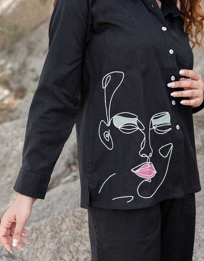 Women's Cotton Embroidery Co-Ord Set | Casual Wear Pant Top Set | Fancy Co-Ord Set